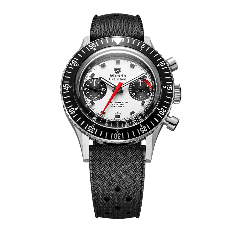 Nivada Grenchen Nivada Grenchen Chronomaster Panda - 41Mm White Dial Straps