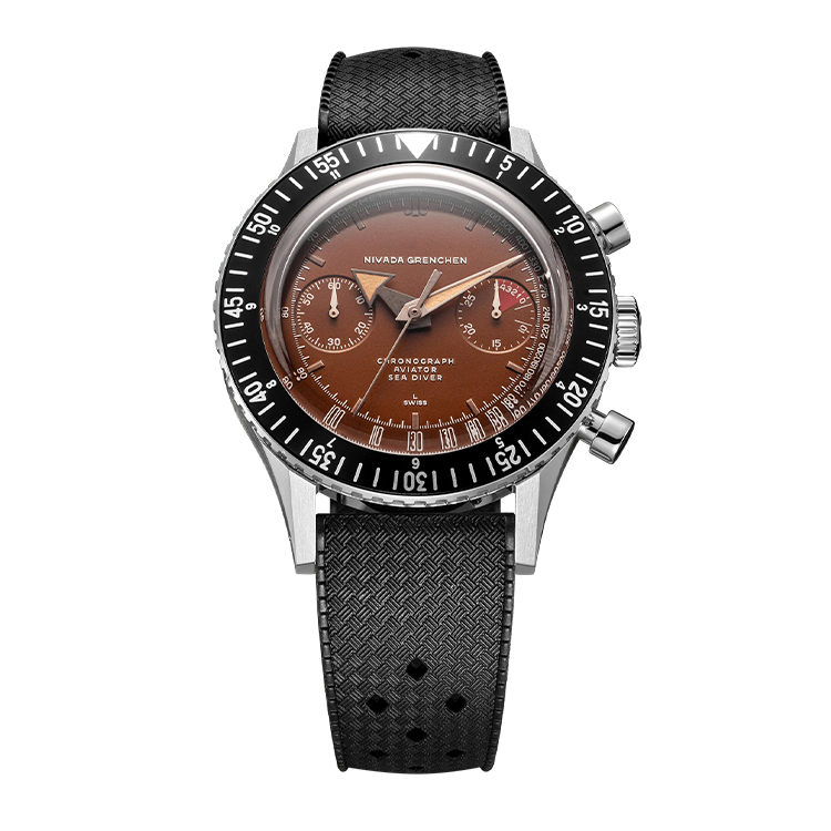 Nivada Grenchen Nivada Grenchen Chronomaster Tropical - 41Mm Brown Dial Straps
