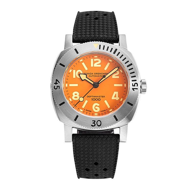 Nivada Grenchen Nivada Grenchen Orange Depthmaster Orange Dial Straps