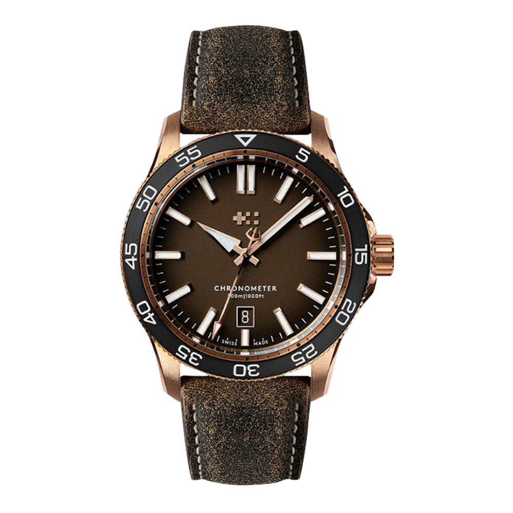 Christopher Ward C60 Trident Pro 300 Brown Dial Straps