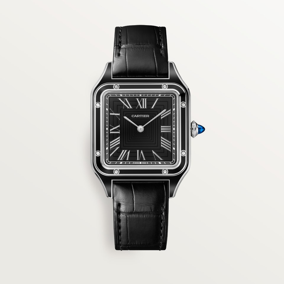 Cartier Santos-Dumont Large Black Lacquer