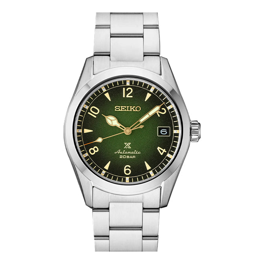 Seiko Alpinist Green Dial Straps