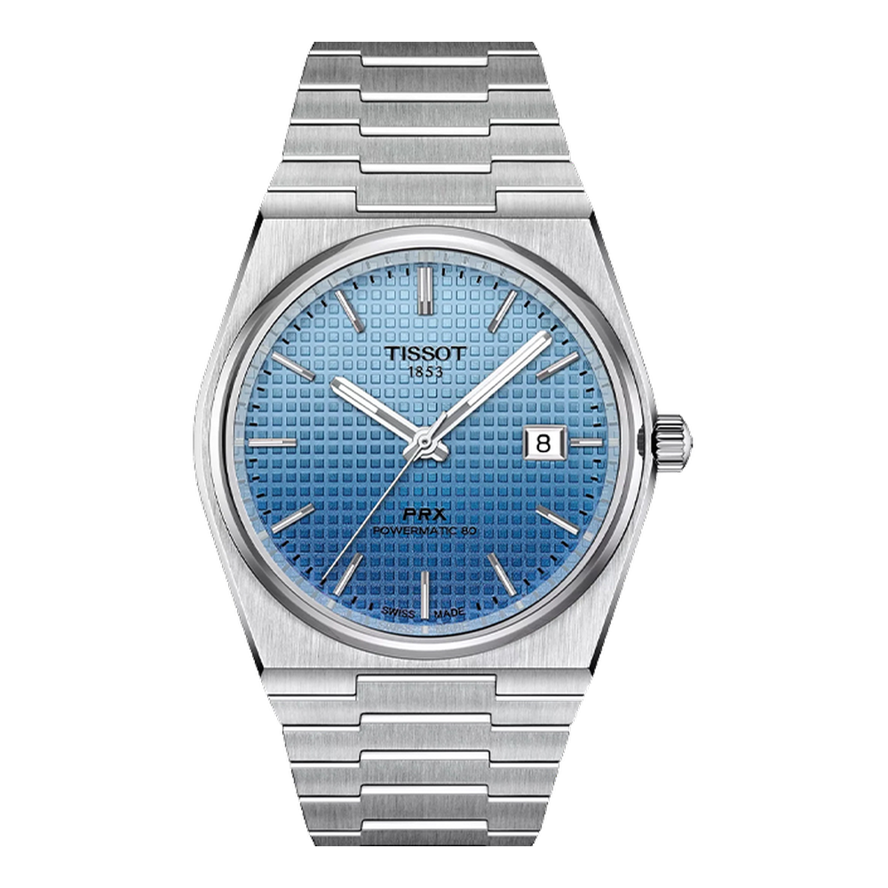 Tissot PRX Powermatic 80 Ice Blue Blue/Navy Dial Straps