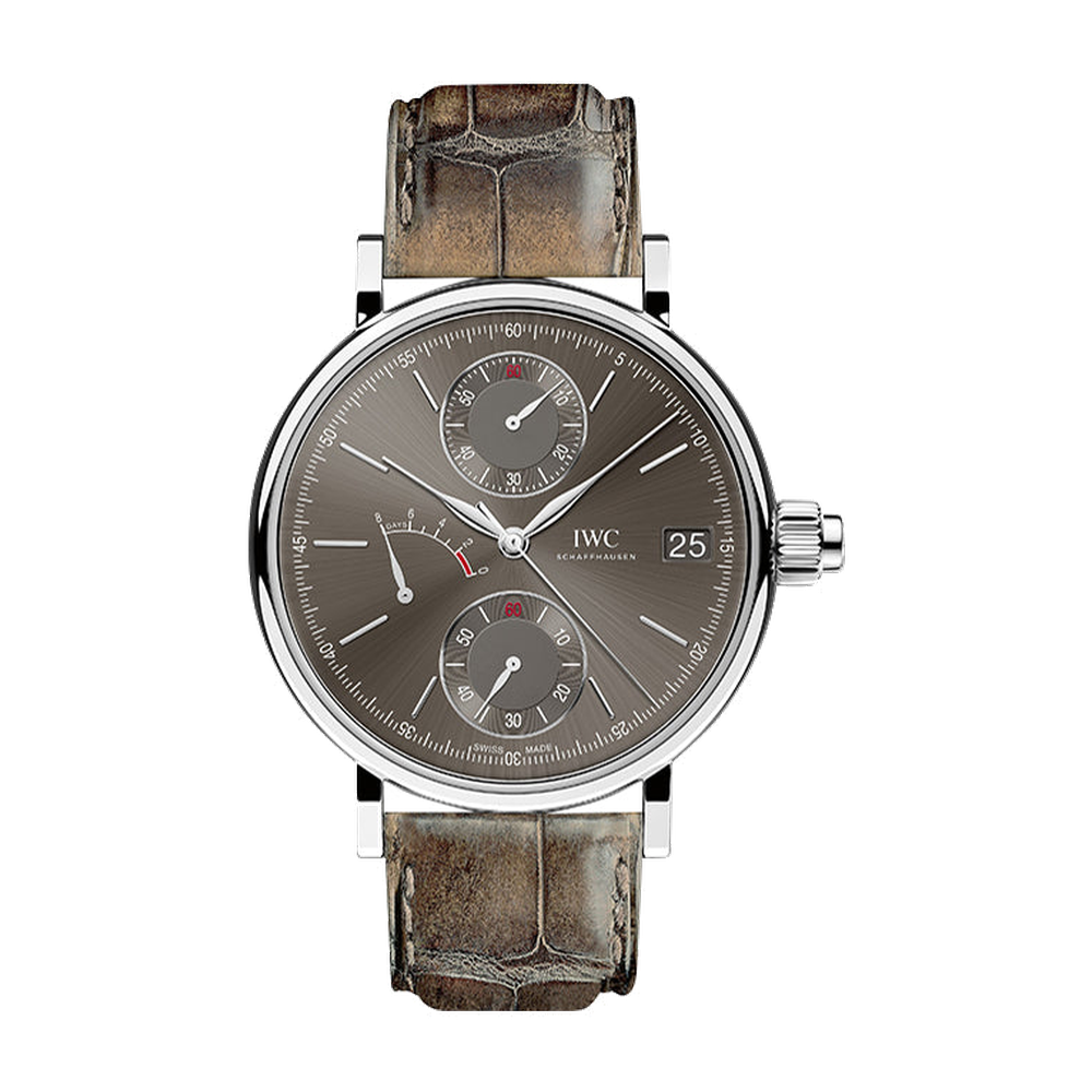 IWC Portofino Hand-Wound Monopusher White Gold / Slate