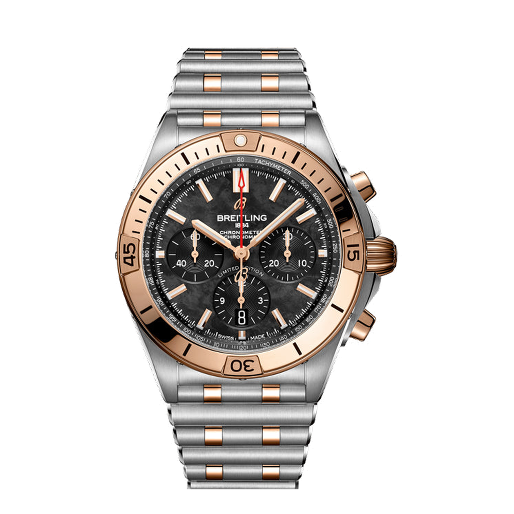 Breitling Chronomat B01 42 Black Dial Straps