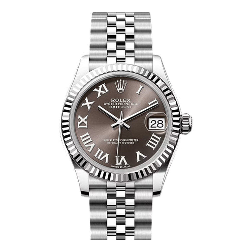 Rolex Datejust 31 Stainless Steel Fluted / Jubilee / Grey - Roman