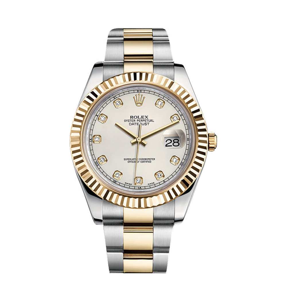 Rolex Datejust II Rolesor Ivory Diamonds
