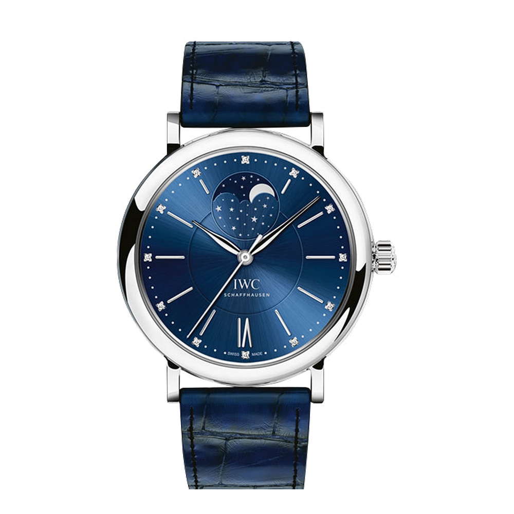 IWC Portofino Automatic Moon Phase 37 Laureus Blue/Navy Dial Straps