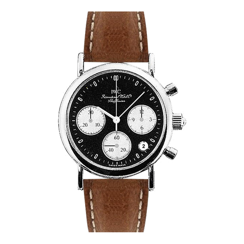 IWC Portofino Lady Chronograph MecaQuartz Stainless Steel / Black / Calf