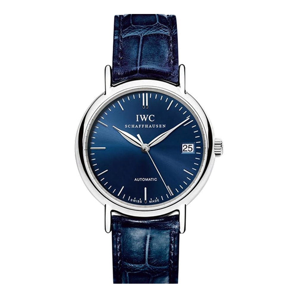 IWC Portofino Midsize Stainless Steel / Blue Blue/Navy Dial Straps