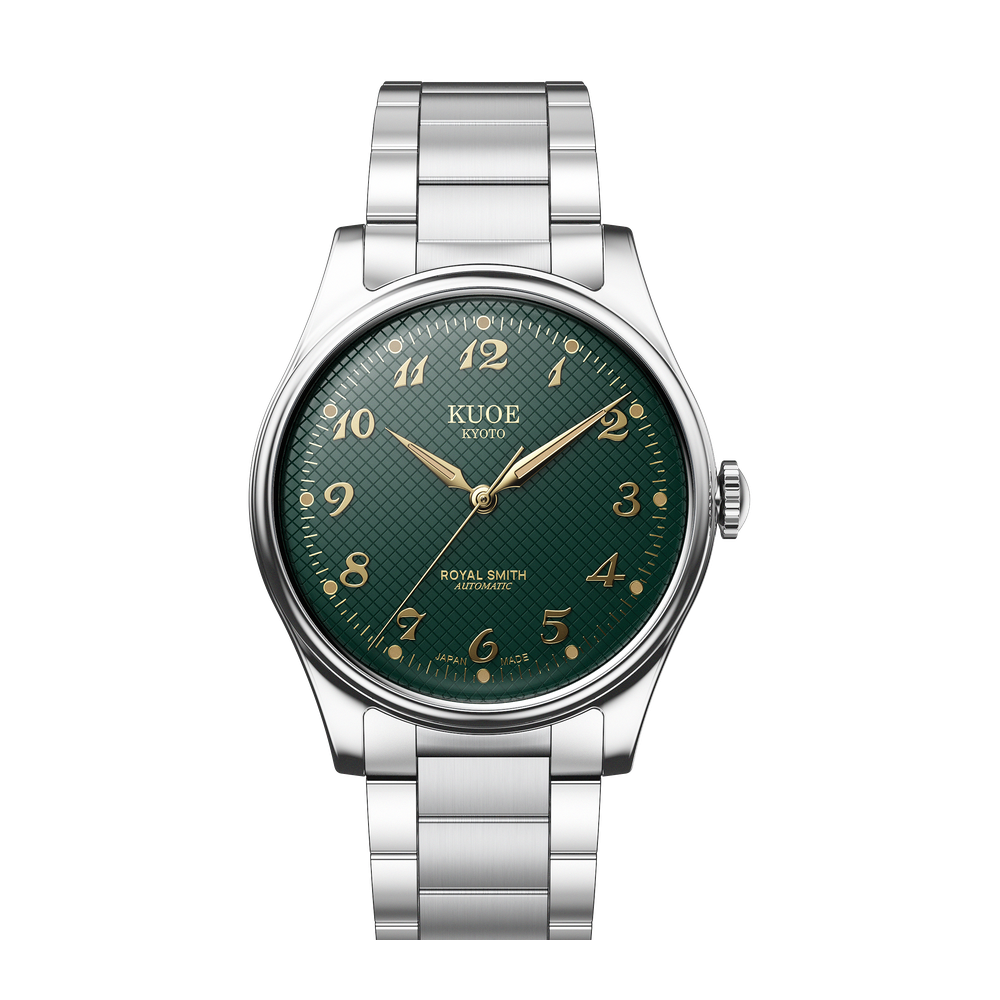 Kuoe Kyoto 90-006 Breguet Green dial / 35 mm / Silver case