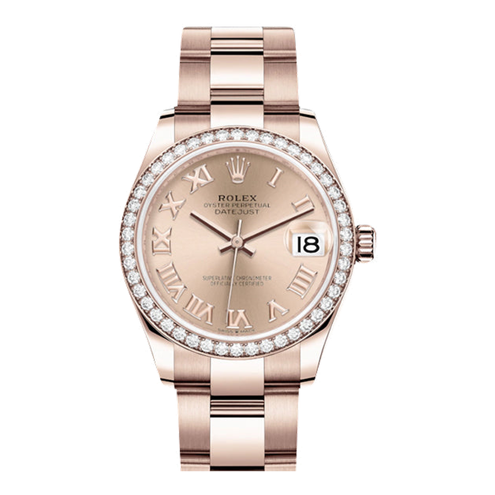 Rolex Datejust 31 Rose Gold / Diamond / Rose - Roman / Oyster