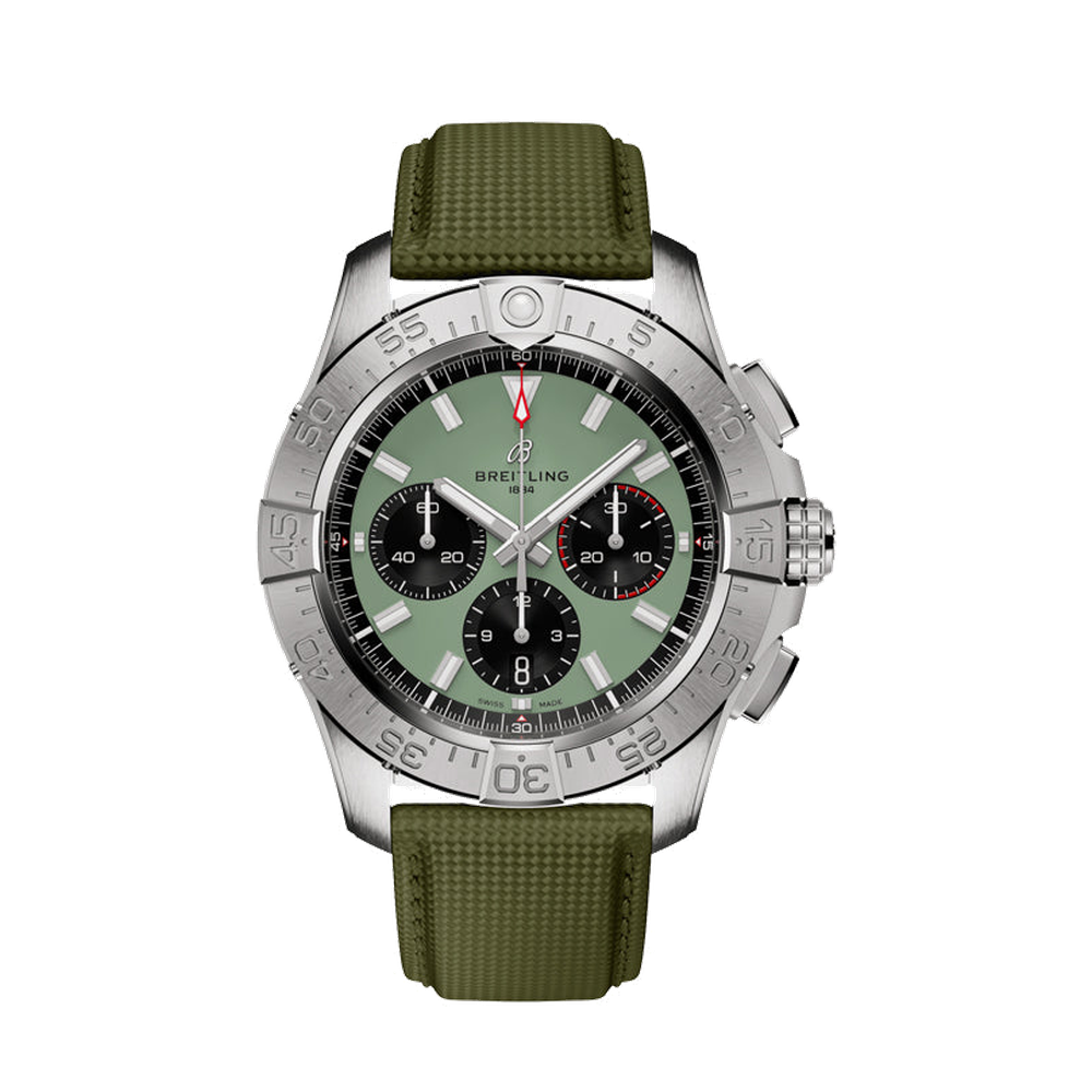 Breitling Avenger B01 Chronograph 44 Green Dial Straps