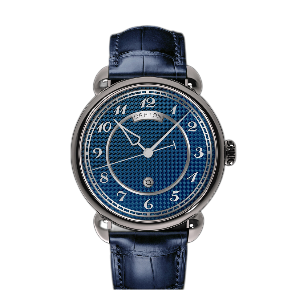 Ophion OPH786 Vélos Blue CNC Guilloche Nickel Blue/Navy Dial Straps