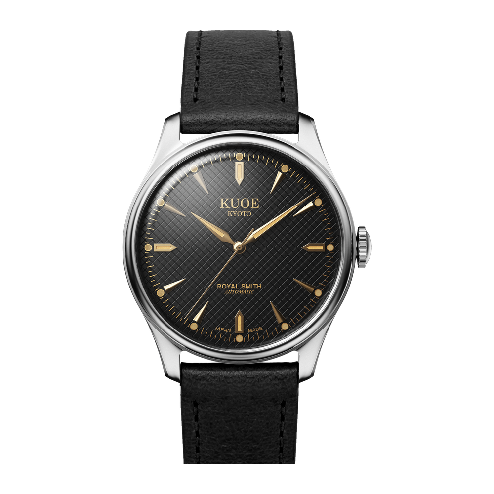 Kuoe Kyoto 90-006 Classic Black dial / 39 mm / Silver case