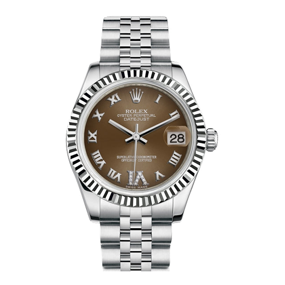Rolex Datejust 31 Stainless Steel Fluted / Jubilee / Bronze Roman