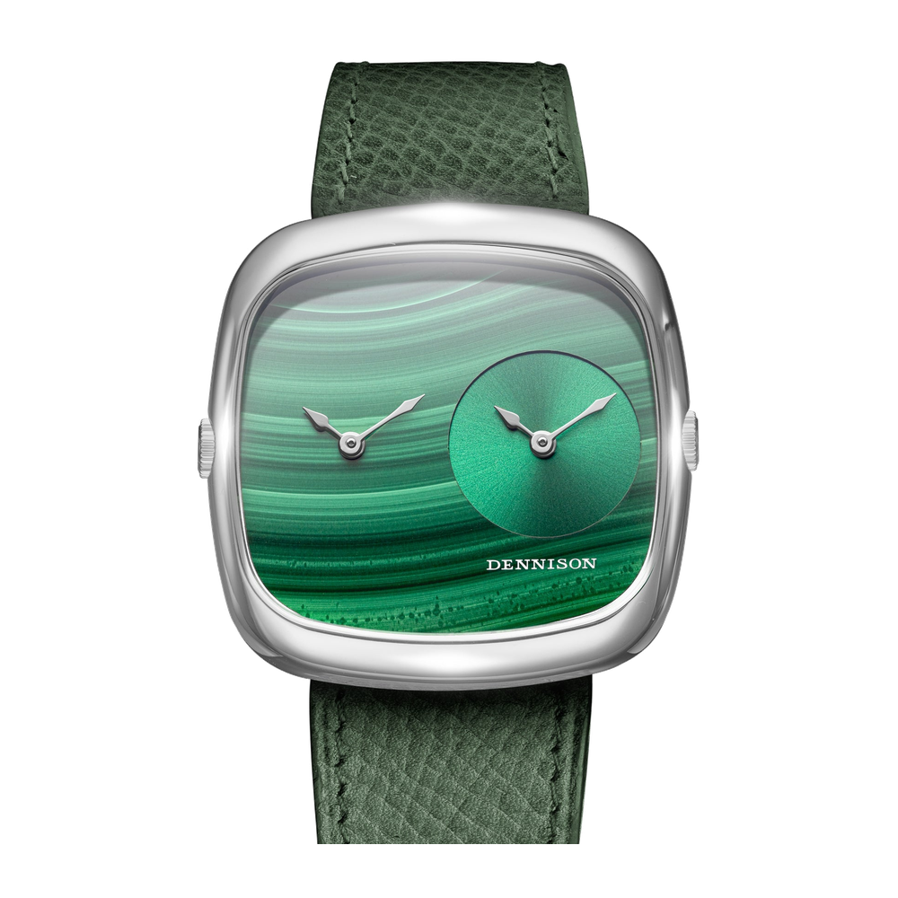 Dennison Malachite & Green Sunray In Steel Green Dial Straps
