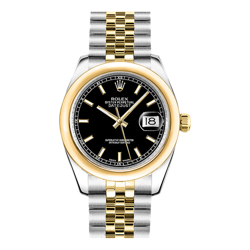 Rolex Datejust 31 Rolesor Yellow Domed / Jubilee / Black