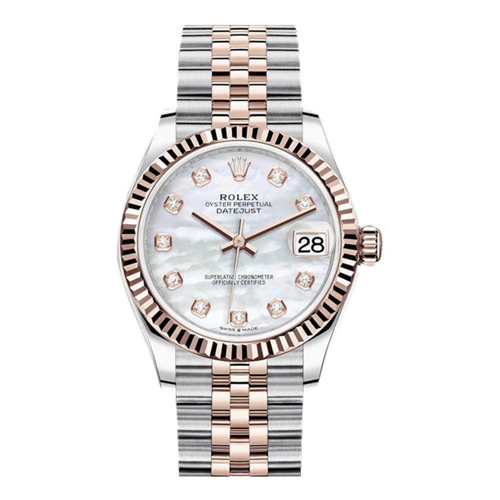 Rolex Datejust 31 Stainless Steel / Rose Gold / Fluted / MOP / Jubilee