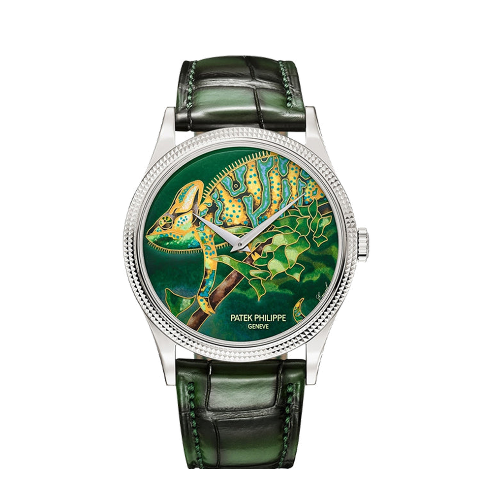 Patek Philippe Calatrava 5177 Chameleon Green Dial Straps