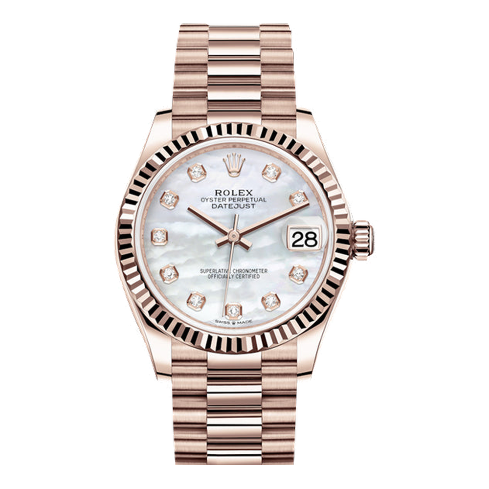 Rolex Datejust 31 Rose Gold / Fluted / MOP / President