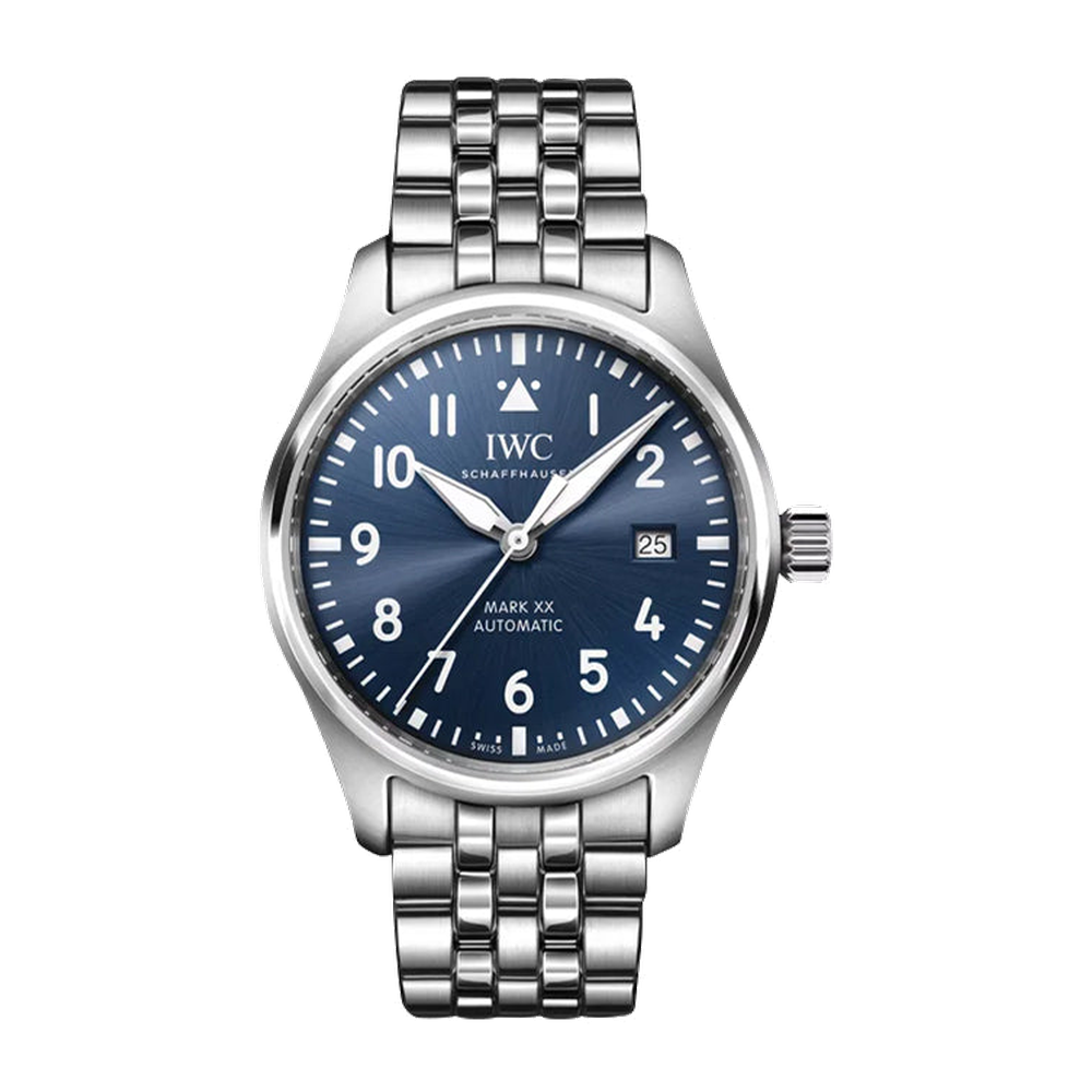 IWC Pilot's Watch Mark XX Stainless Steel / Blue / Bracelet
