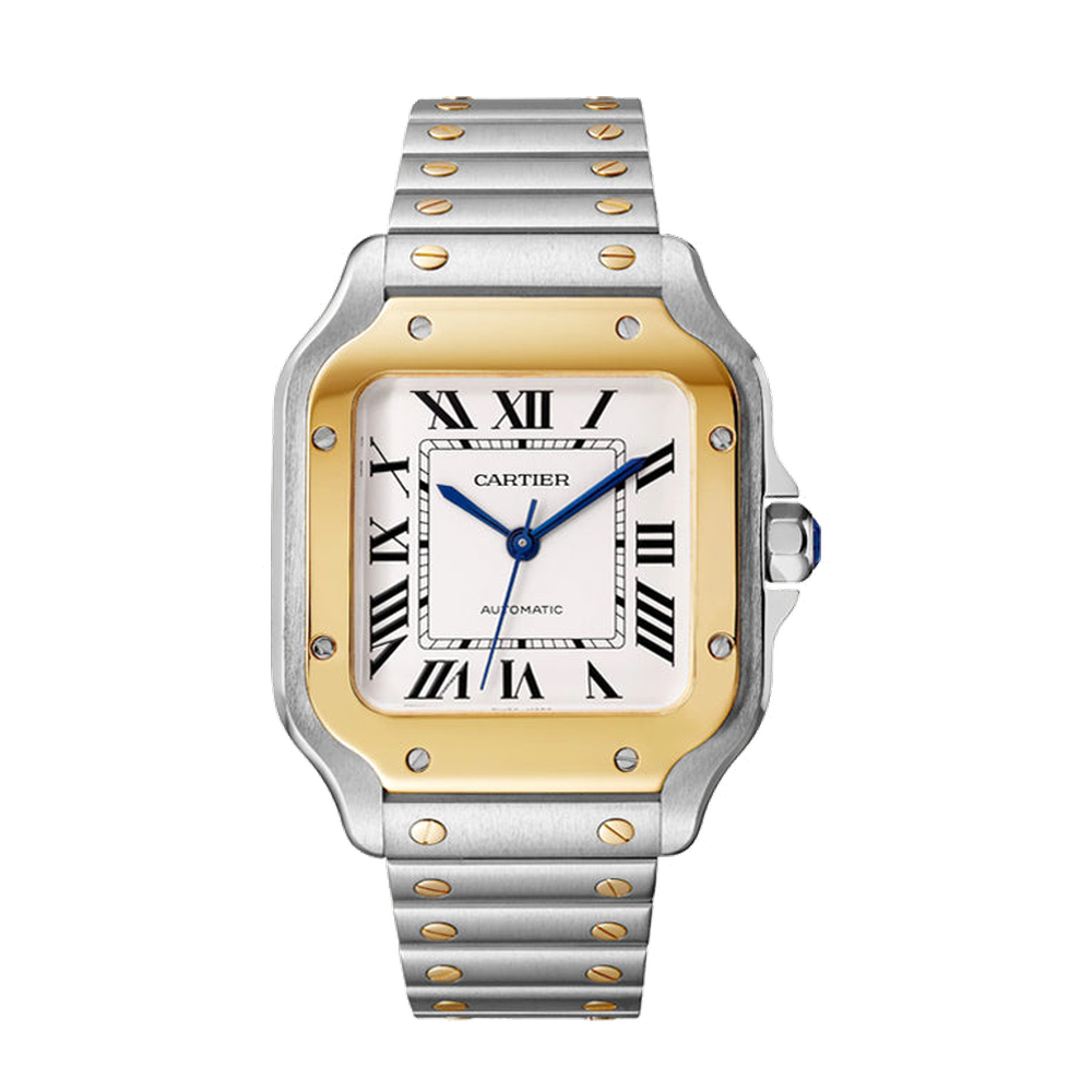 Cartier Santos de Cartier Medium White Dial Straps