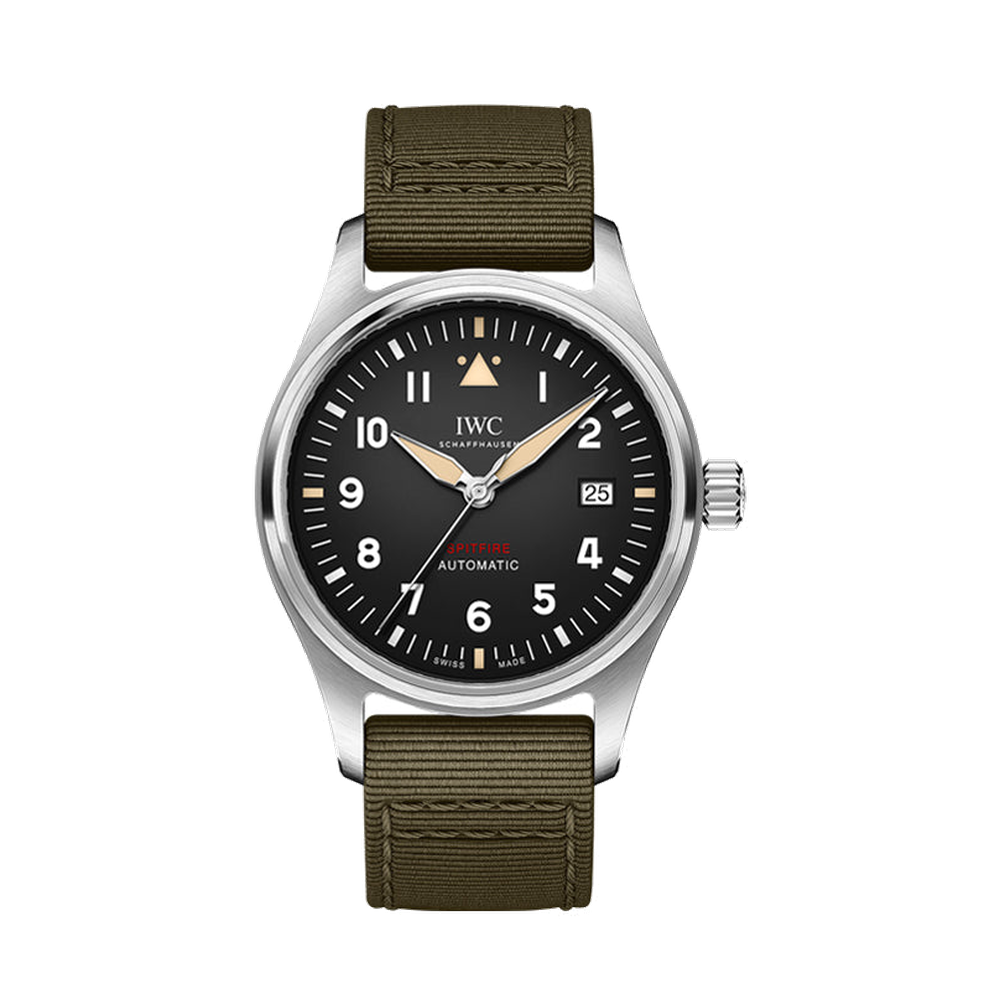 IWC Pilot's Watch Automatic Spitfire Black Dial Straps
