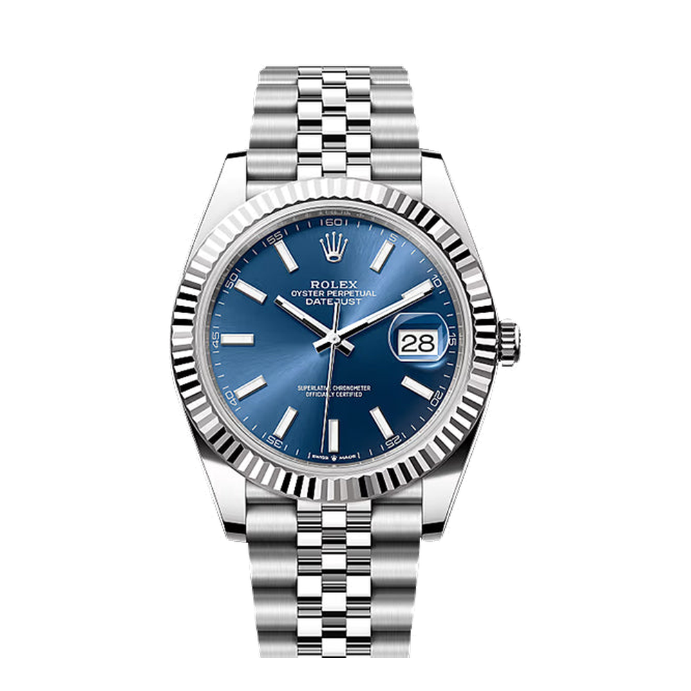 Rolex Datejust 41 Stainless Steel Fluted / Jubilee / Blue