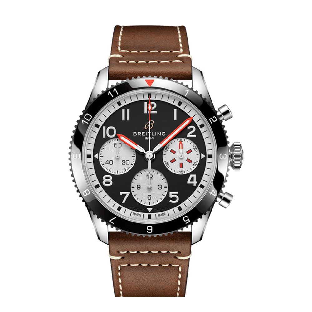 Breitling Classic AVI Chronograph 42 Mosquito Black Dial Straps