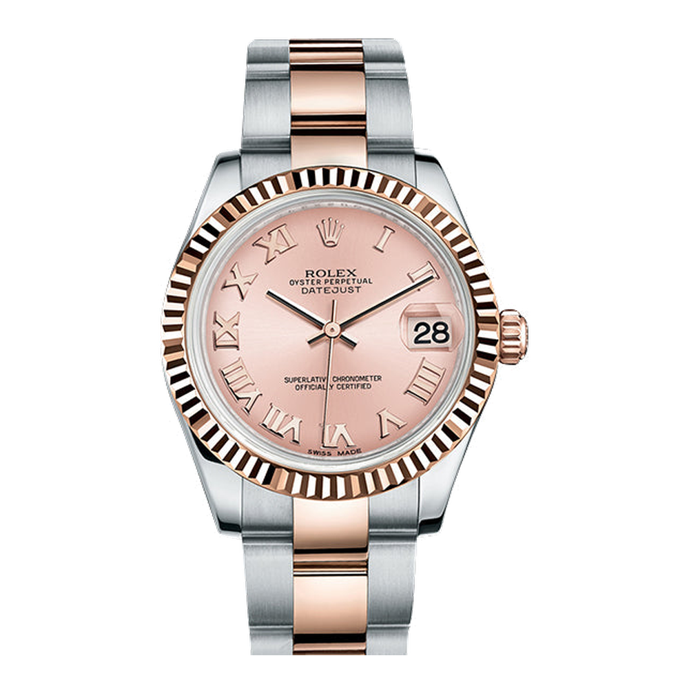 Rolex Datejust 31 Rolesor Everose Fluted / Oyster / Pink Roman