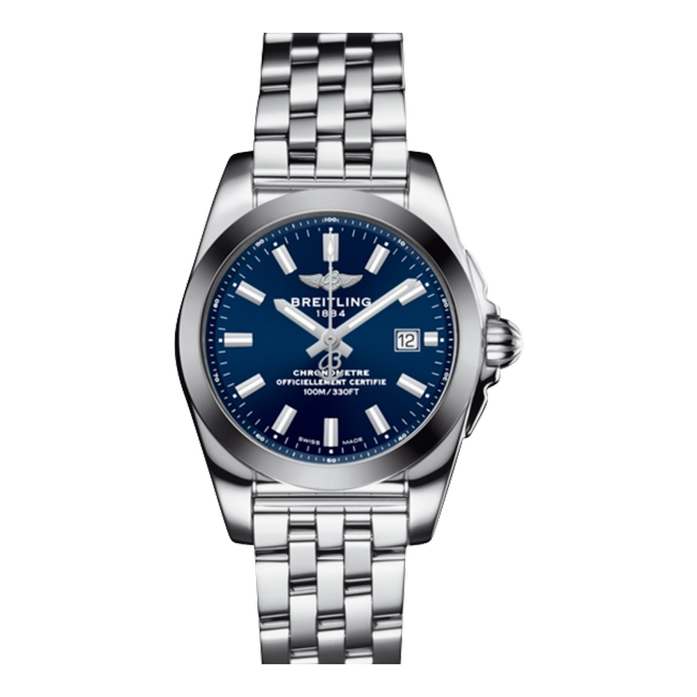 Breitling Stainless Steel / Horizon Blue Blue/Navy Dial Straps