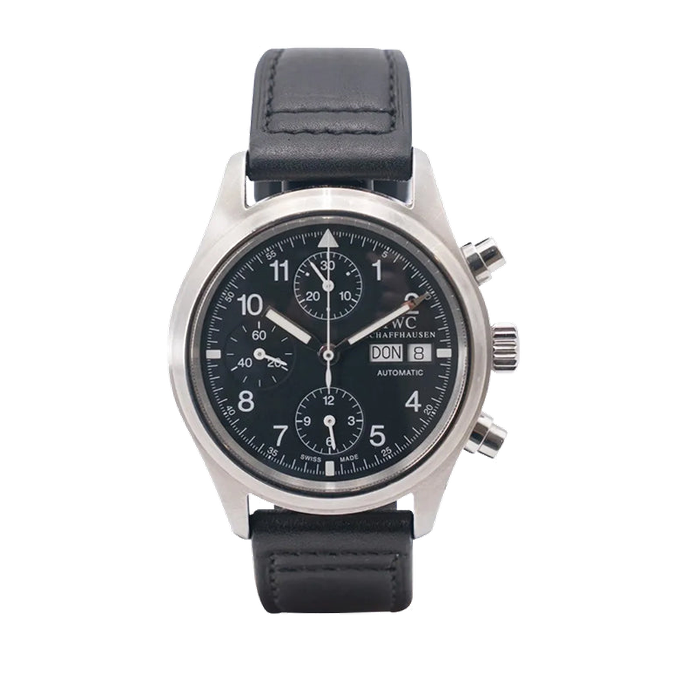 IWC Pilot's Watch Chronograph Stainless Steel / Black / Cathay Pacific