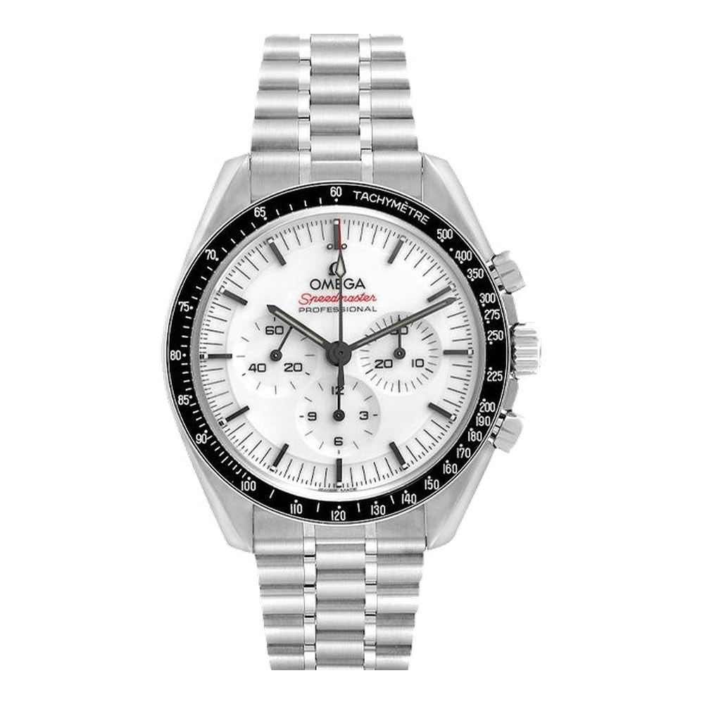 Omega Speedmaster Professional Moonwatch 3861 White Dial Straps