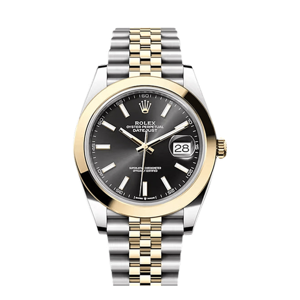 Rolex Datejust 41 Rolesor Yellow Smooth / Jubilee / Black