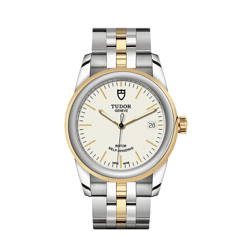 Tudor Glamour Date White Dial Straps
