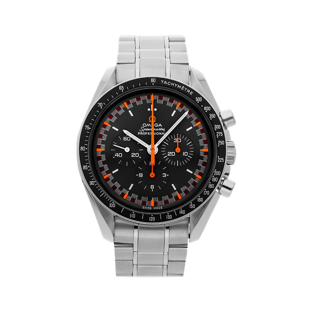 Omega Speedmaster Professional Moonwatch Japan Racing Black Dial Straps
