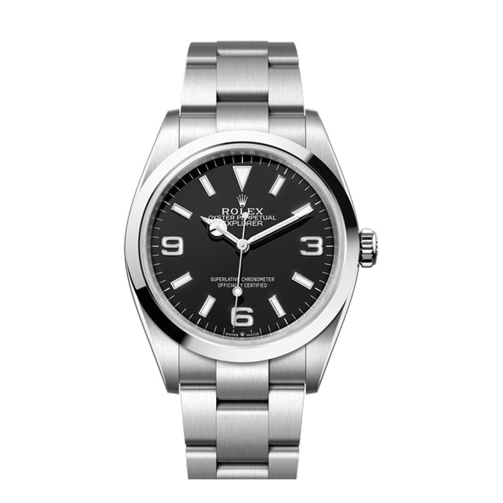 Rolex Explorer 36 Black Dial Straps