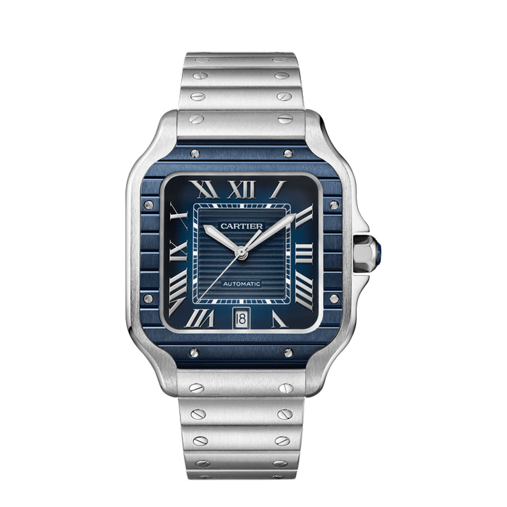 Cartier Santos de Cartier Large Blue/Navy Dial Straps