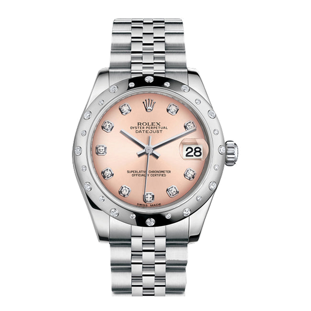 Rolex Datejust 31 Stainless Steel Domed Diamond / Jubilee / Pink - Diamond