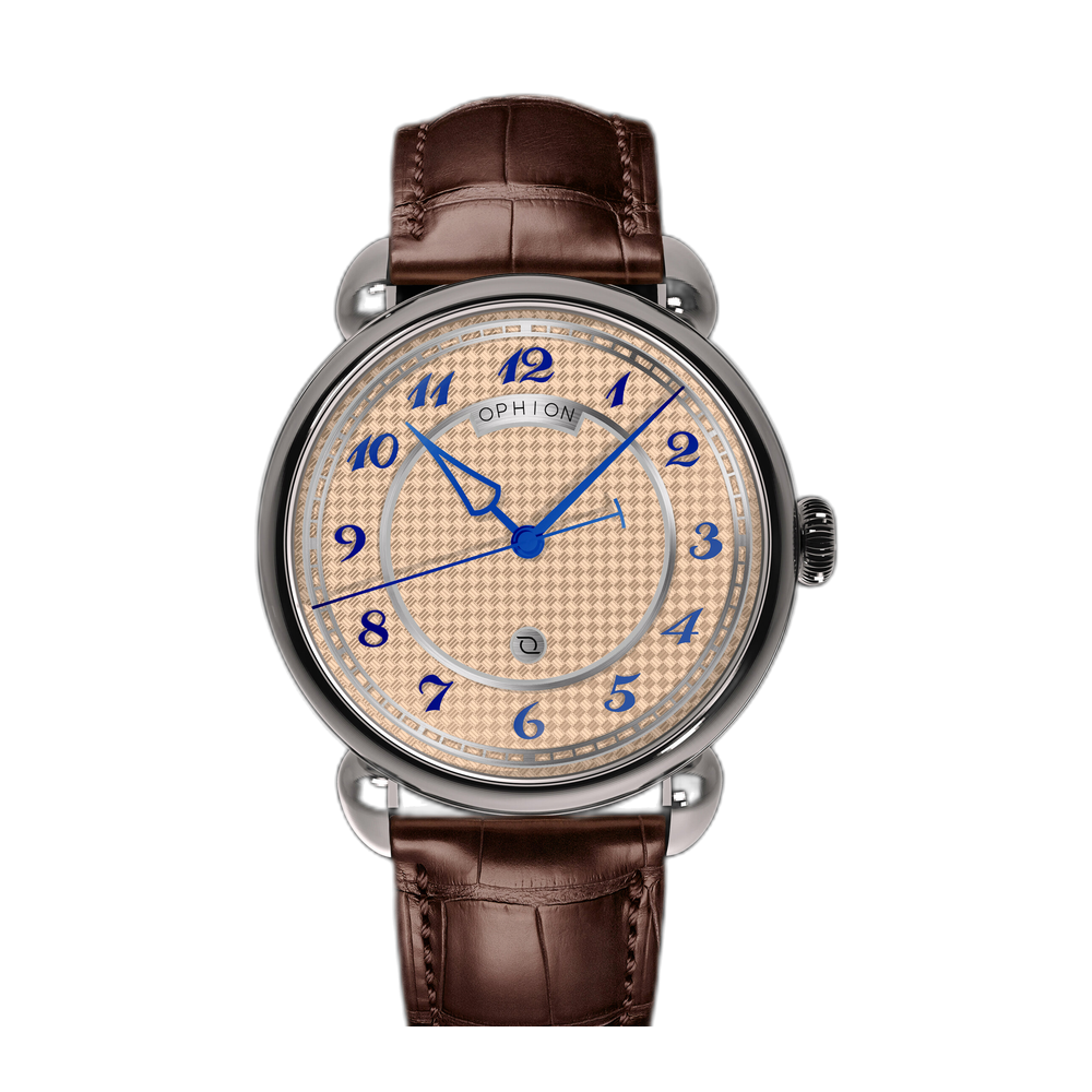Ophion OPH786 Vélos Salmon CNC Guilloche Blue Pink/Salmon Dial Straps