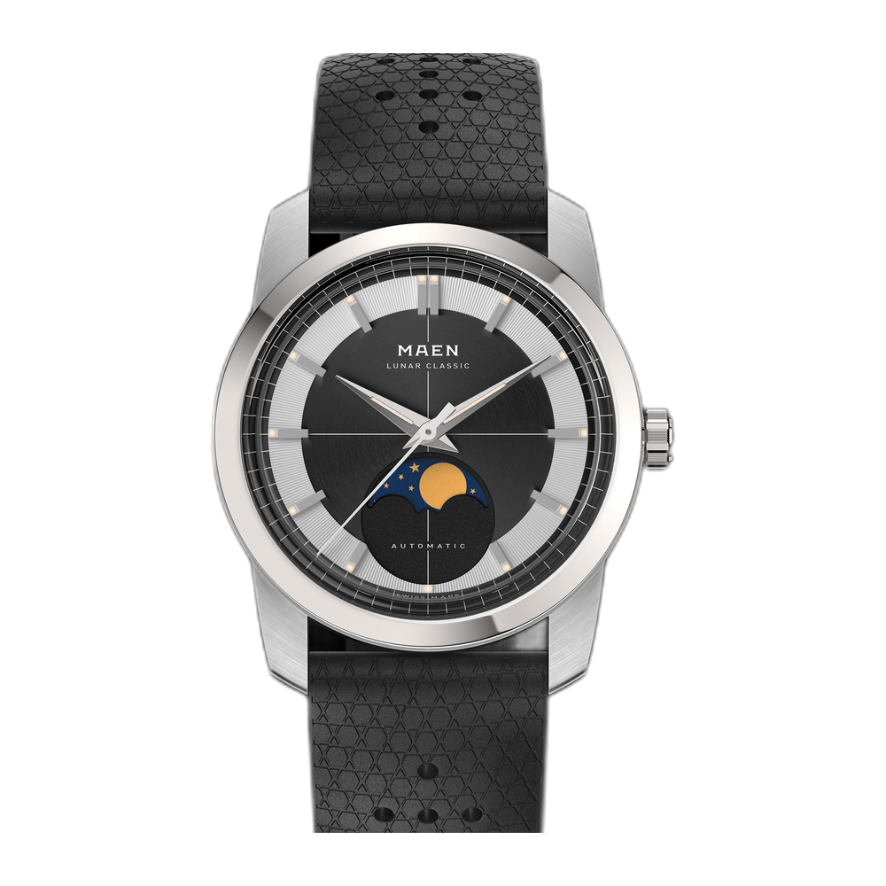 Maen Lunar Classic 36 - M7.1.4 Black Dial Straps