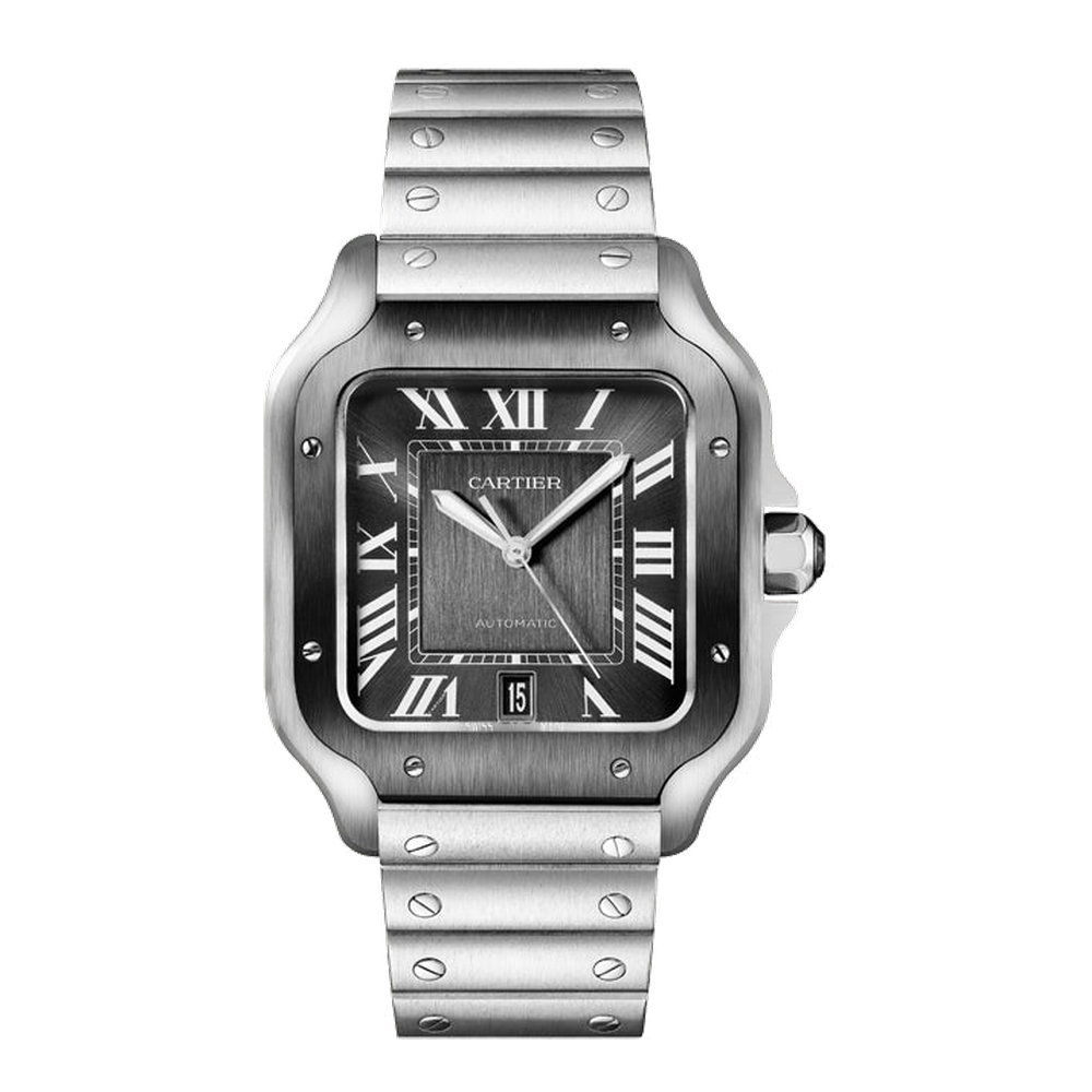 Cartier Santos de Cartier Large Black Dial Straps