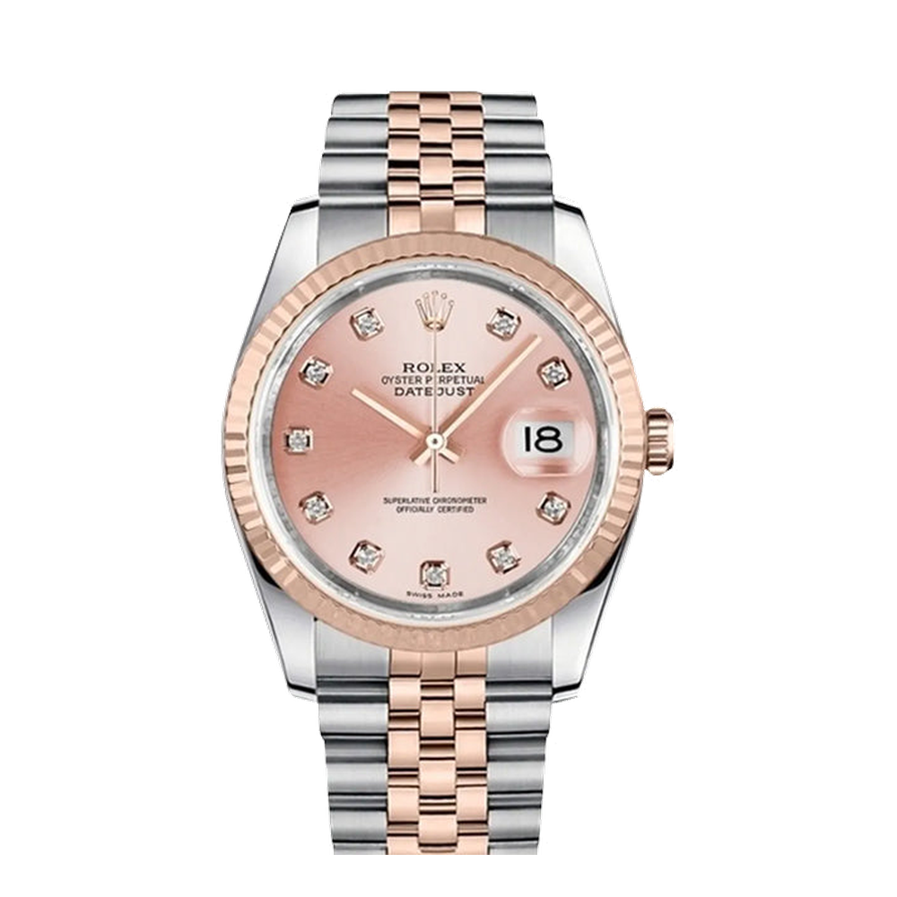 Rolex Datejust 36 Rolesor Everose Fluted / Jubilee / Pink Diamonds