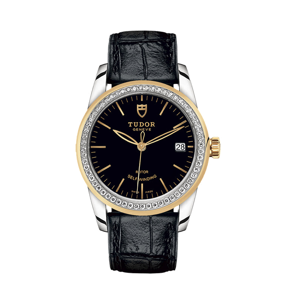 Tudor Glamour Date Black Dial Straps