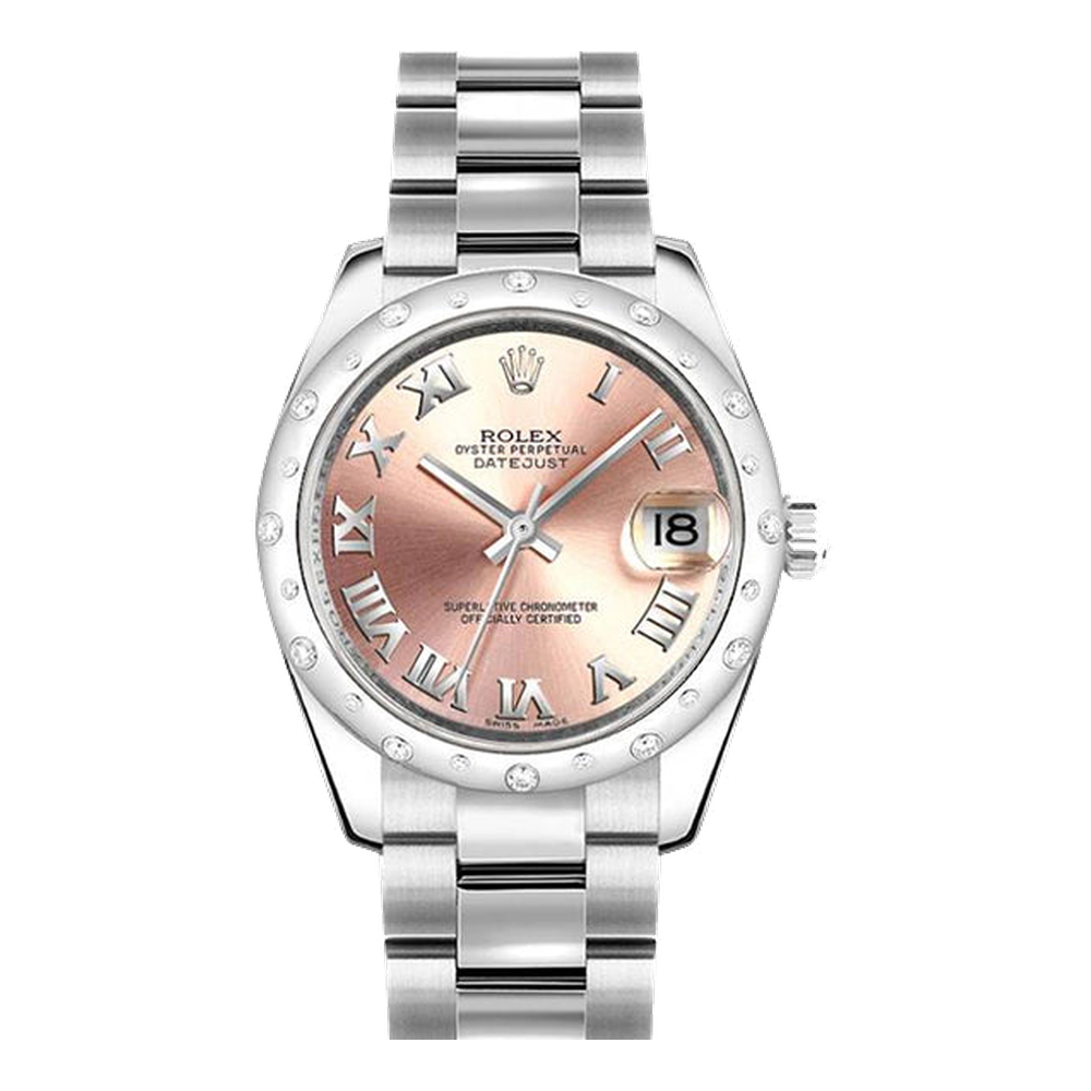 Rolex Datejust 31 Stainless Steel Domed Diamond / Oyster / Pink Roman