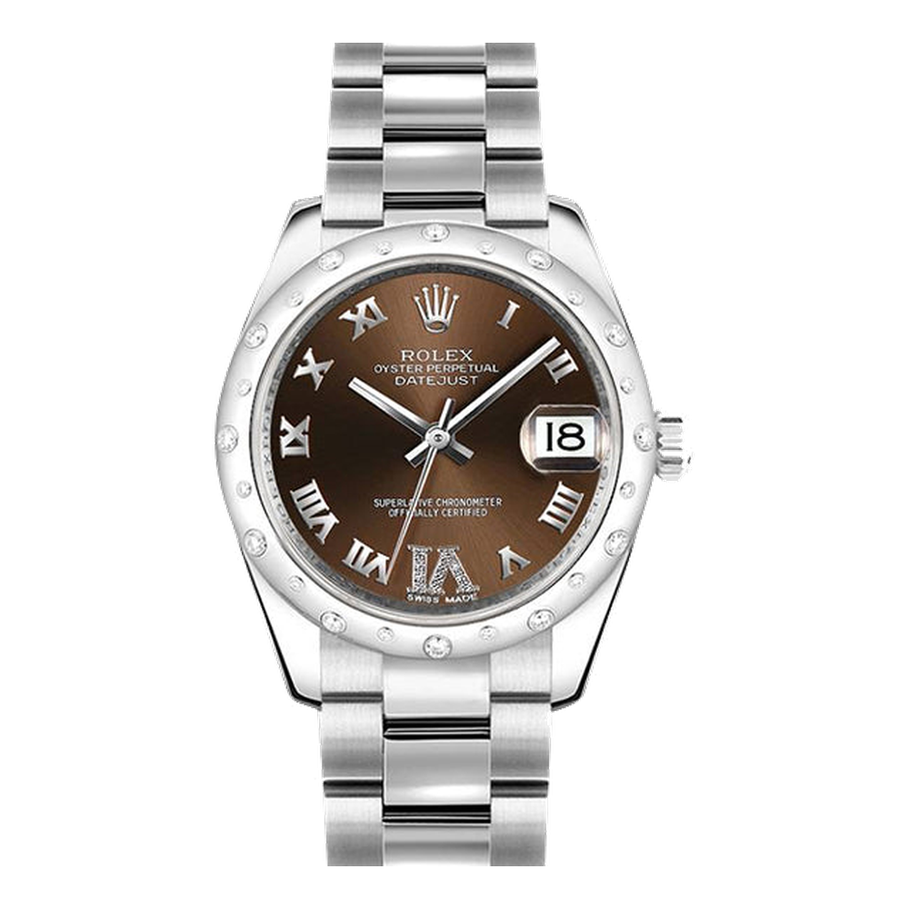 Rolex Datejust 31 Stainless Steel Domed Diamond / Oyster / Bronze - Roman