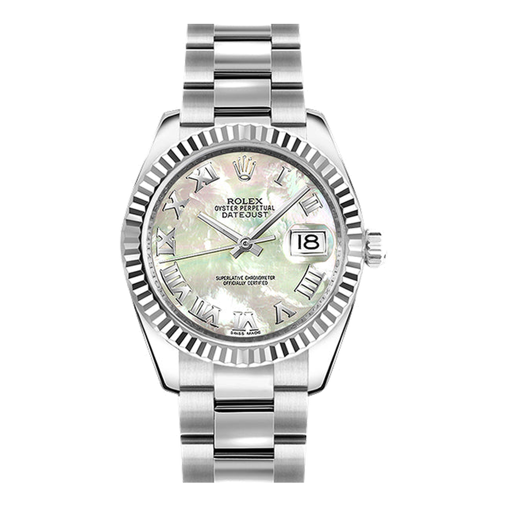 Rolex Datejust 31 Stainless Steel Fluted / Oyster / MOP - Roman