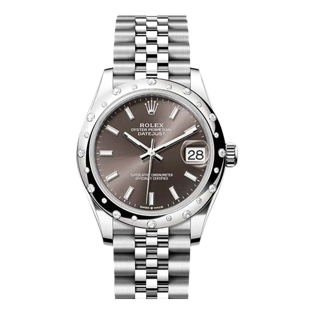 Rolex Datejust 31 Stainless Steel Domed Diamond / Jubilee / Grey