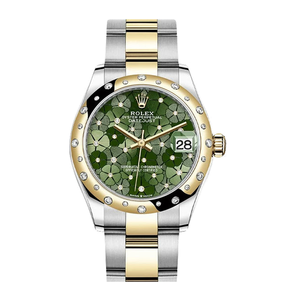 Rolex Datejust 31 Stainless Steel - Yellow Gold / Diamond/ Olive - Floral / Oyster